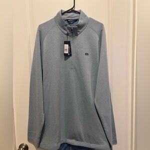 Travis Mathew Sky Blue Quarter-Zip Sweatshirt